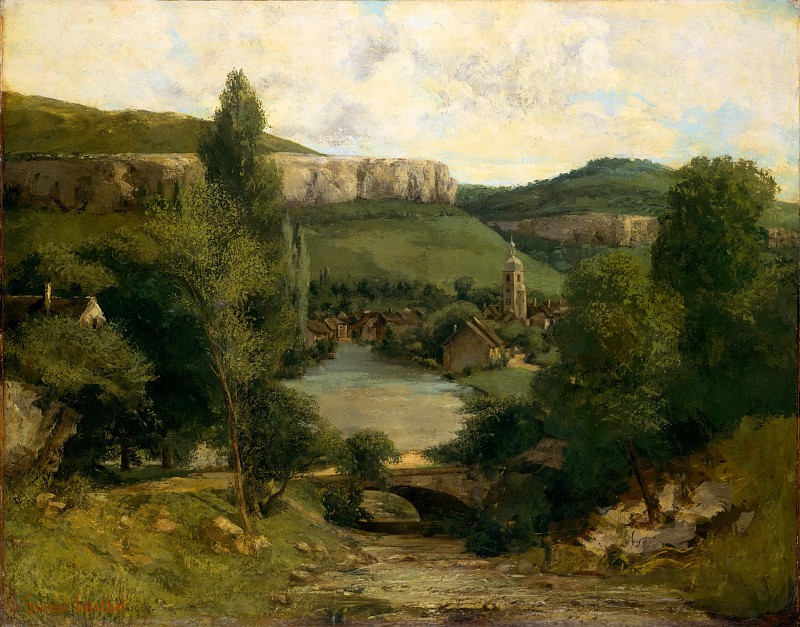 古斯塔夫·库尔贝（Gustave Courbet）–奥南斯景观 油画作品