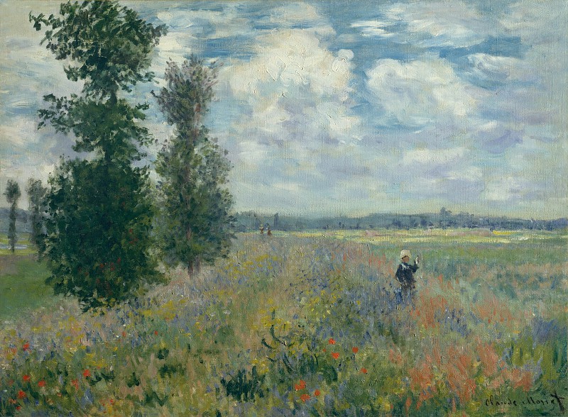 克洛德·莫奈（Claude Monet）–阿根廷附近的罂粟田油画作品