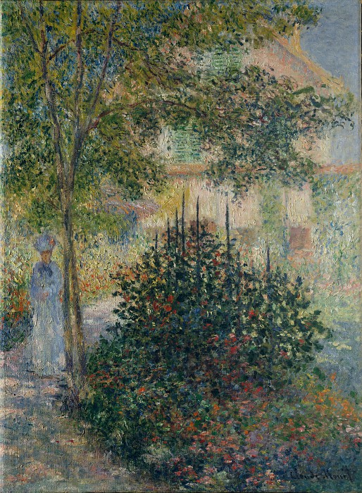 克洛德·莫奈（Claude Monet）–坎尼·莫奈在阿根廷的花园里 油画作品