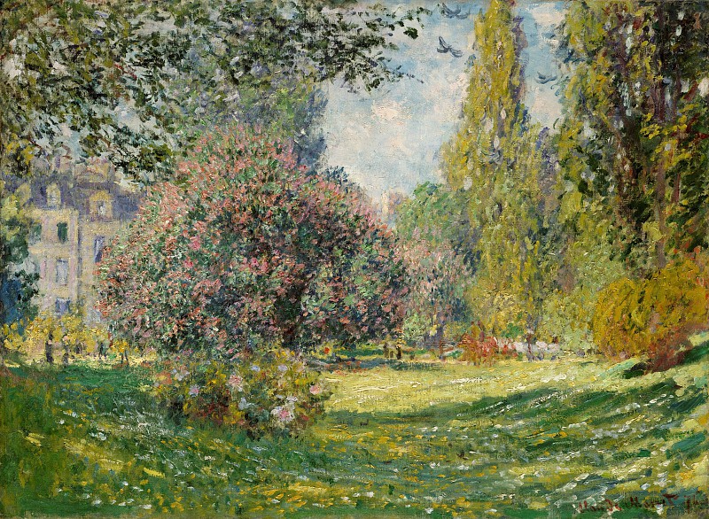克洛德·莫奈（Claude Monet）–景观：蒙索公园高清油画作品