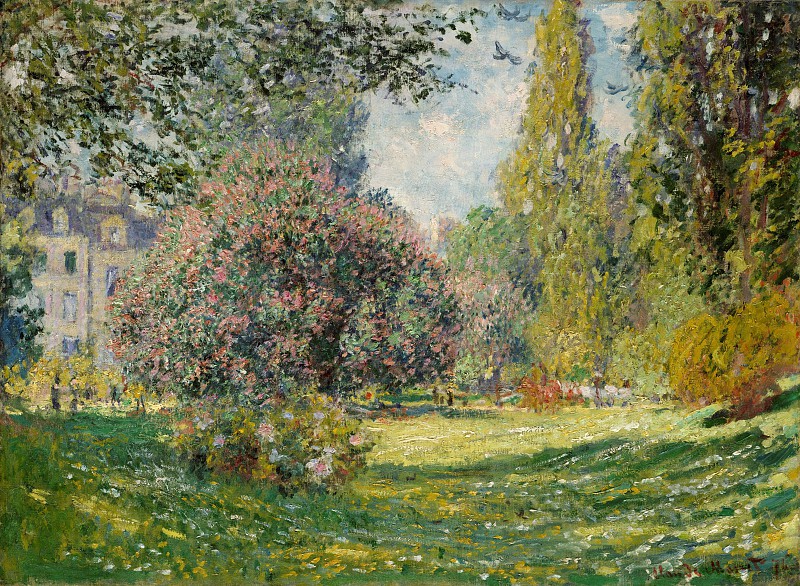 克洛德·莫奈(Claude Monet)–景观:蒙索公园高清油画作品