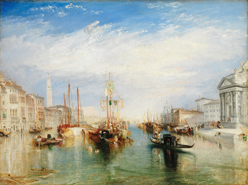 约瑟夫·马洛德·威廉·特纳(Joseph Mallord William Turner)–威尼斯,来自麦当娜·德拉礼炮的门廊油画