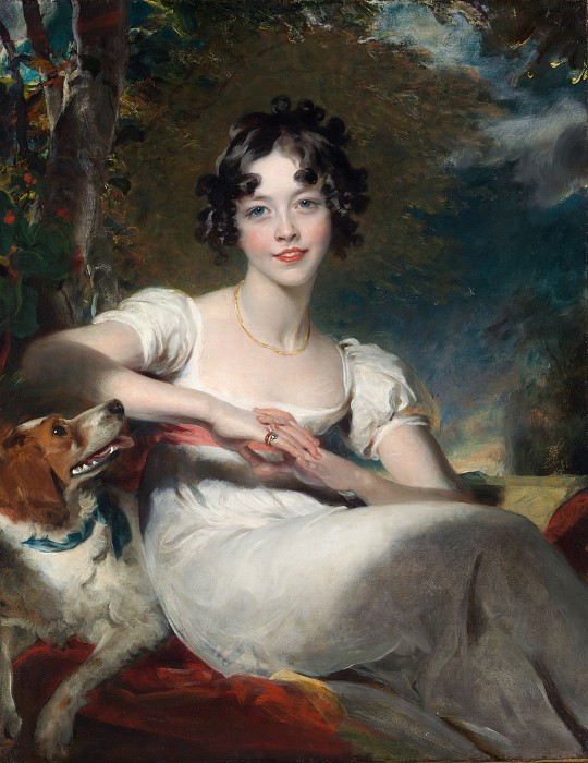 托马斯·劳伦斯(Thomas Lawrence)–玛丽亚·康宁汉夫人油画作品