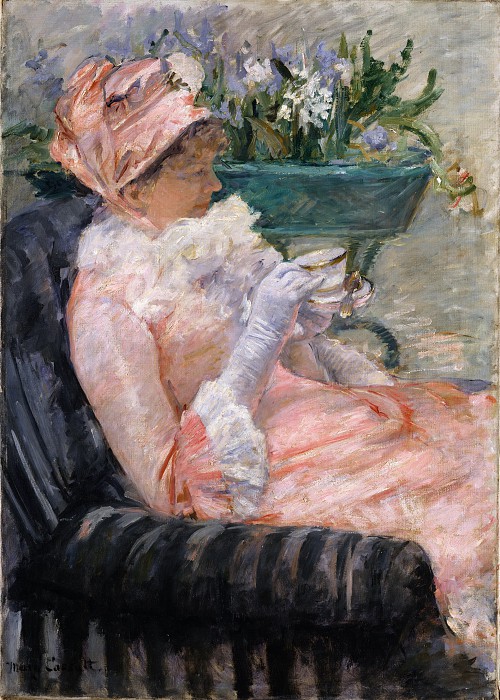 玛丽·卡萨特（Mary Cassatt）–茶 油画作品下载