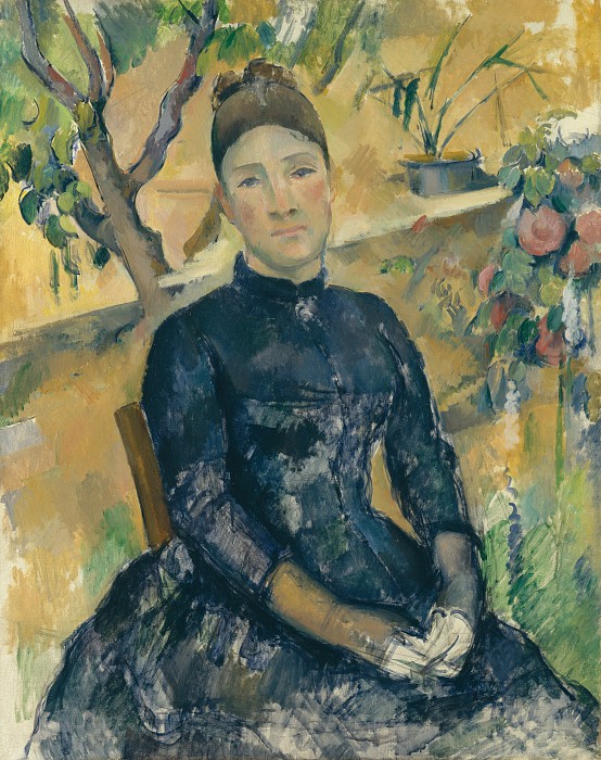 保罗·塞尚（Paul Cézanne）–塞尚夫人（NéeHortense Fiquet，1850–1922年）油画
