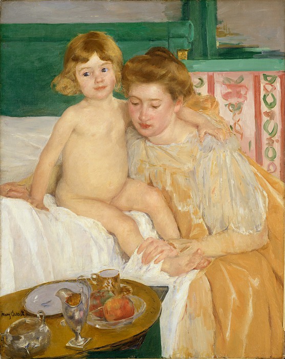 玛丽·卡萨特（Mary Cassatt）–母亲和儿童油画作品