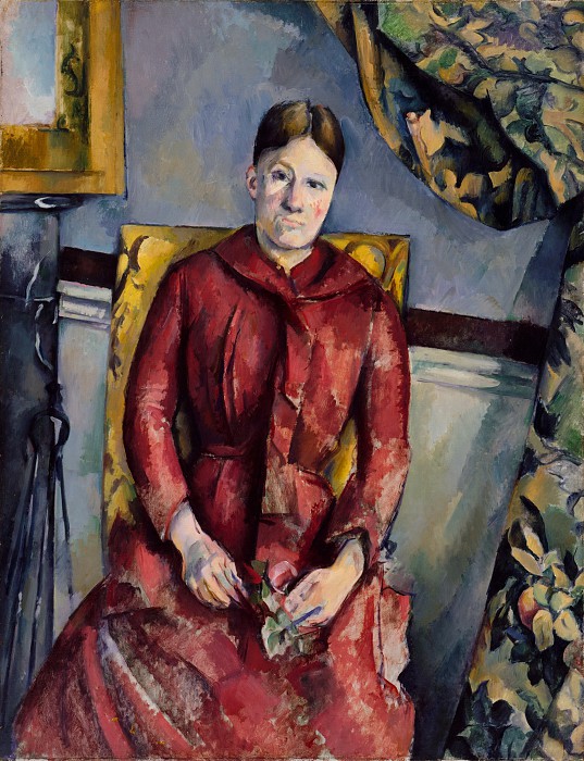 保罗·塞尚（Paul Cézanne）–塞尚夫人油画下载