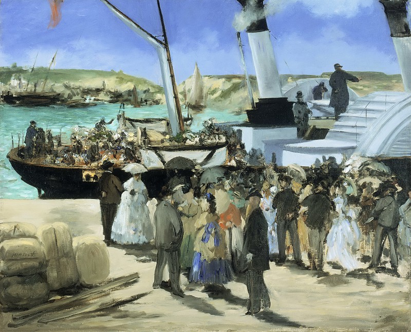 爱德华·马奈（édouard Manet）-1869年福克斯通船油画