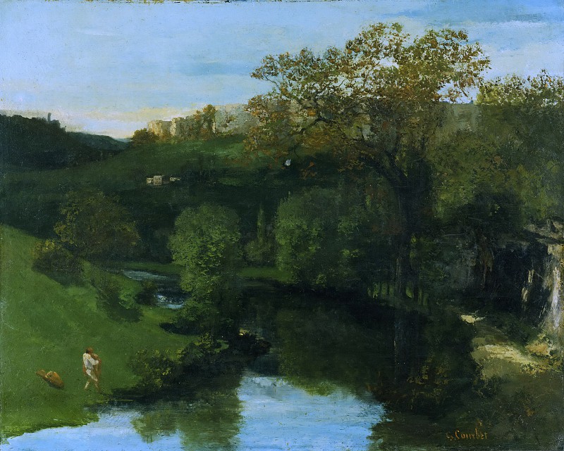 古斯塔夫·库尔贝 （ Gustave Courbet–-山谷油画