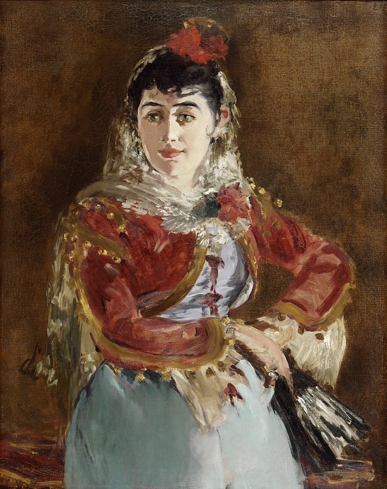 爱德华·马奈（édouard Manet）-埃米莉·安布雷的肖像油画