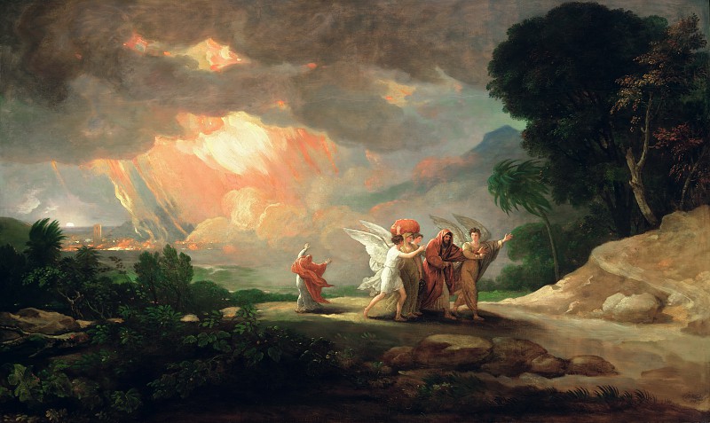 本杰明·韦斯特 （ Benjamin West）–《逃离索多玛》油画
