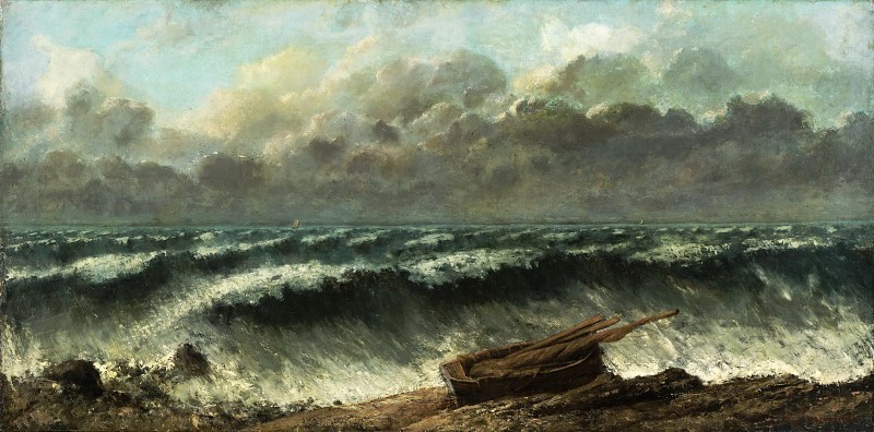 古斯塔夫·库尔贝 （ Gustave Courbet–-波浪油画