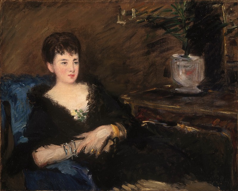 爱德华·马奈（édouard Manet）-伊莎贝·莱蒙尼肖像油画