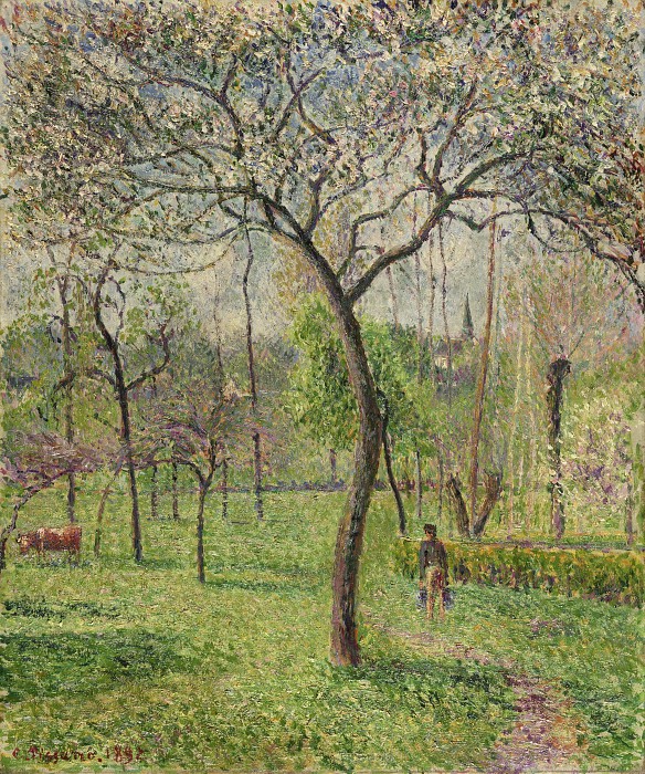 卡米尔·毕沙罗(Camille Pissarro)–景观(果园)油画