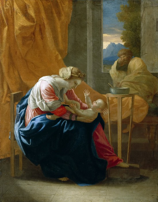 尼古拉斯·普桑（ Nicolas Poussin） –神圣家族油画