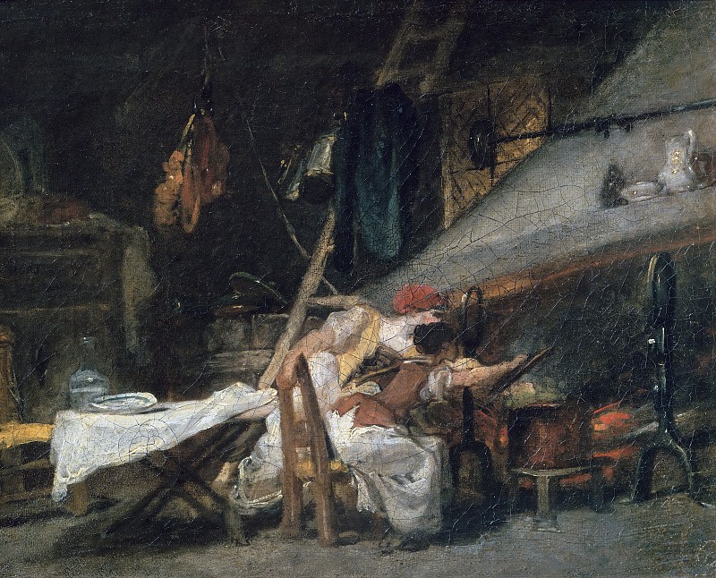 让·奥诺雷·弗拉戈纳尔（Jean Honoré Fragonard） –在炉边油画