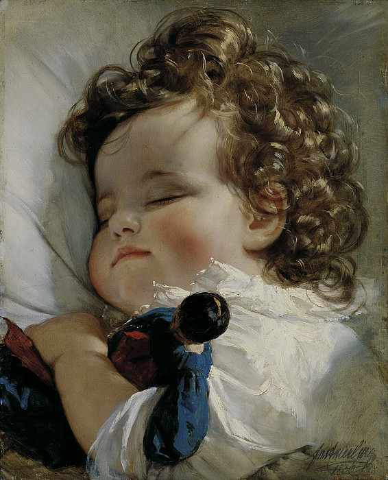 弗里德里希·冯·阿默林（Friedrich von Amerling，1803 – 1887 年）-列支敦士登公主玛丽亚·弗朗西斯的肖像油画