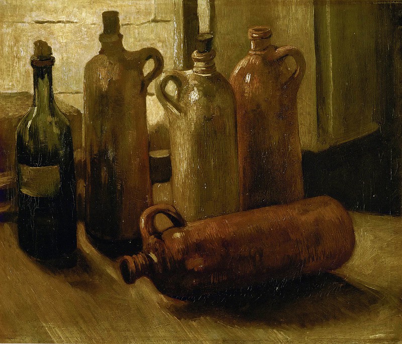 文森特·梵高（Vincent van Gogh）–瓶装静物油画
