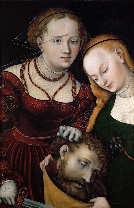 卢卡斯·克拉纳赫（ Lucas Cranach）–朱迪思（Judith），霍洛弗尼斯（Holofernes）头和一名仆人油画