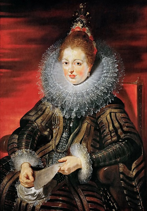 彼得·保罗·鲁本斯（ Peter Paul Rubens）-阿尔布雷希特七世大公的妻子伊凡达·伊莎贝拉·克拉拉·尤金尼亚油画