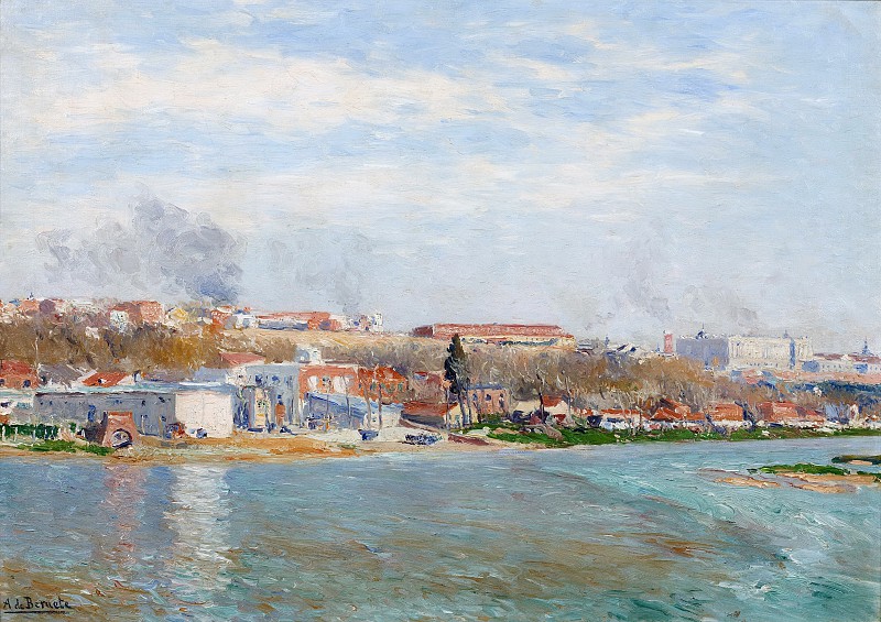 奥雷利亚诺·德·贝洛特·y·莫雷(Aureliano de Beruete y Moret)-曼萨纳雷斯马德里油画