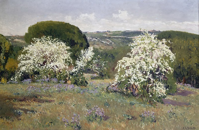 奥雷利亚诺·德·贝洛特·y·莫雷（Aureliano de Beruete y Moret）-盛开的荆棘油画