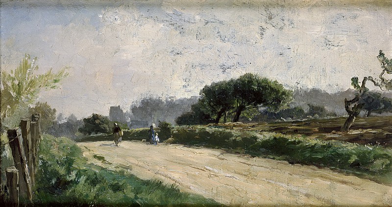 卡洛斯·德·海斯（Carlos de Haes）-卡米诺·德·维勒维尔1877年油画