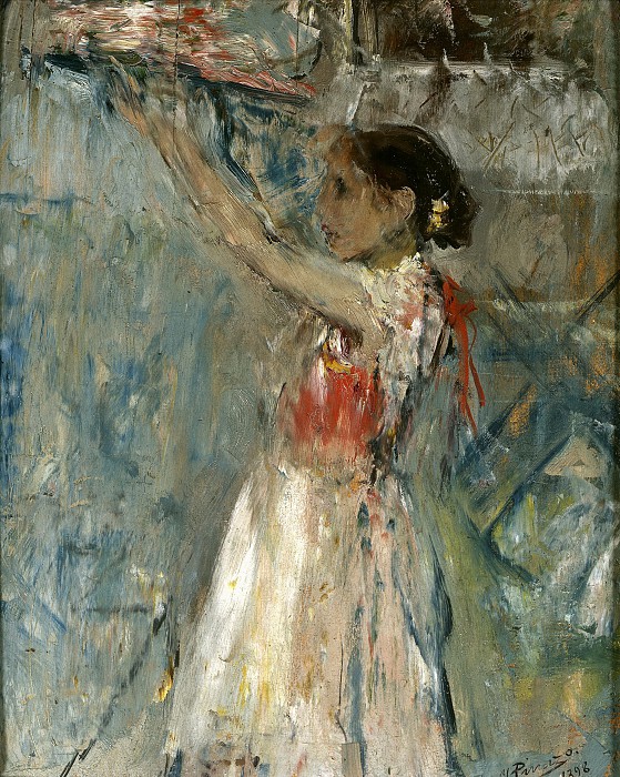 伊格纳西奥·皮纳佐·卡马伦奇（Ignacio Pinazo Camarlench）作品-花店油画