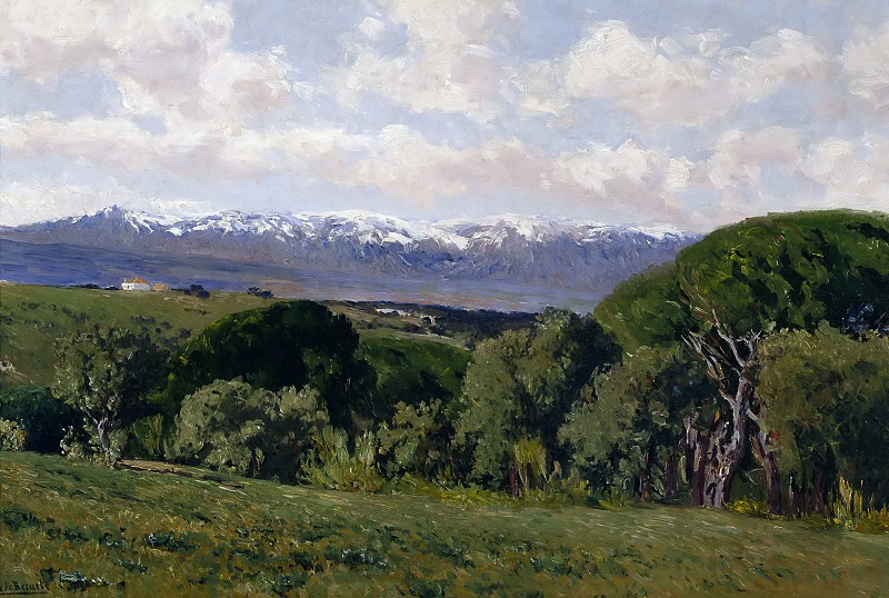 奥雷利亚诺·德·贝雷特·y·莫雷，（Aureliano de Beruete y Moret）–瓜达拉马的景观油画