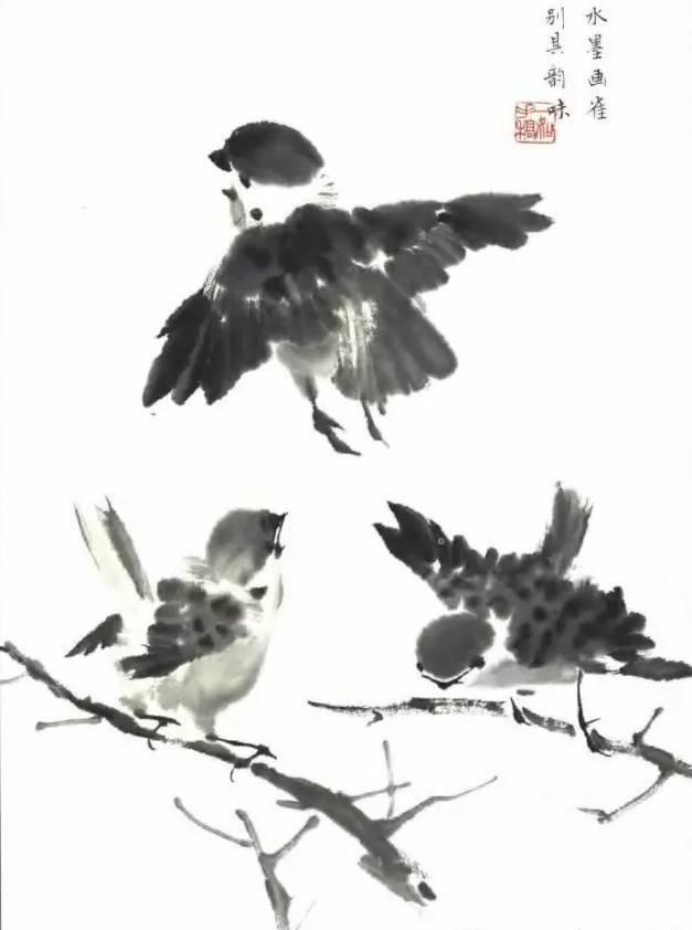 麻雀太平鸟绘画技法详解