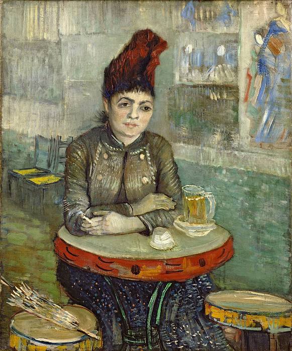 文森特·梵高 –Agostina Segatori在咖啡馆的桌子旁油画