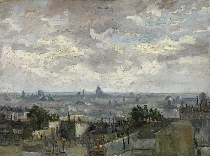 文森特·梵高(Vincent van Gogh)–1886年,巴黎风景油画