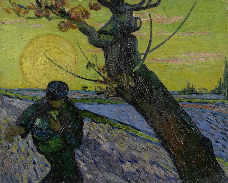 文森特·梵高（Vincent van Gogh）–1888年，播种油画