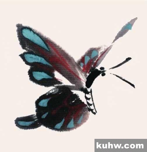 零基础国画教程：分步骤讲解蝴蝶蜻蜓画法，小白也能学会的国画！