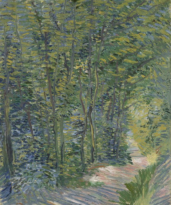 文森特·梵高（Vincent van Gogh） –1887年，在树林中的小路油画