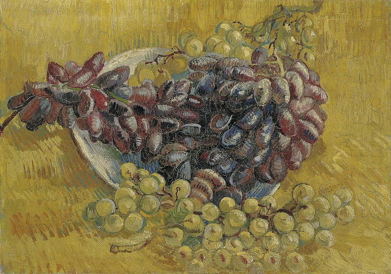 文森特·梵高（Vincent van Gogh） –1887年，葡萄静物画油画