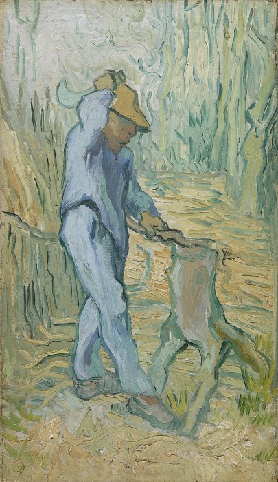 文森特·梵高（Vincent van Gogh） – 伐木工人（小米之后）油画