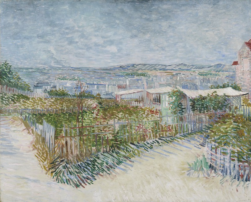 文森特·梵高（Vincent van Gogh）–1887年，蒙马特的菜园油画
