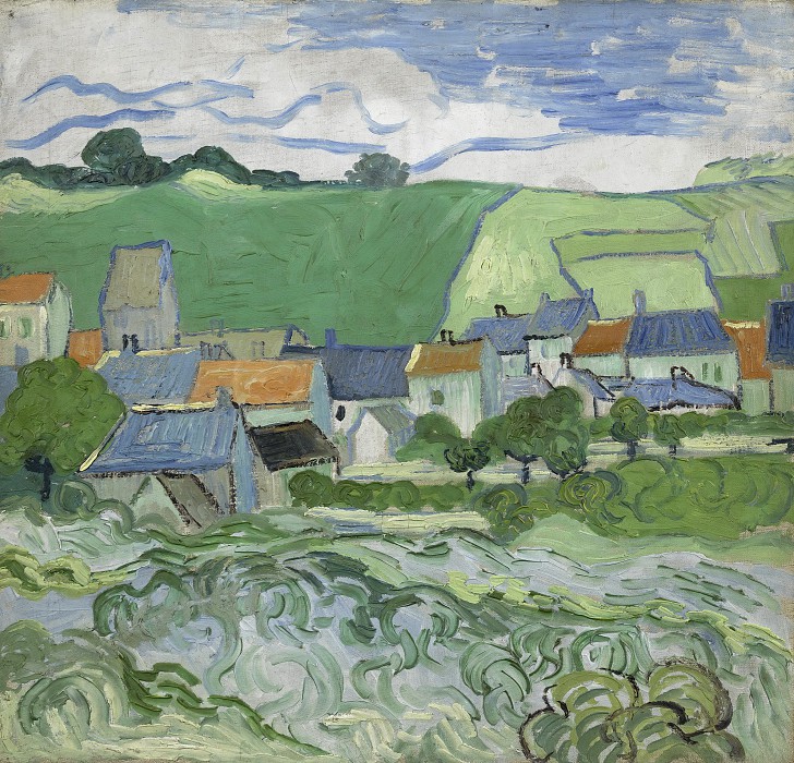 文森特·梵高（Vincent van Gogh）–1890年，奥弗景观油画