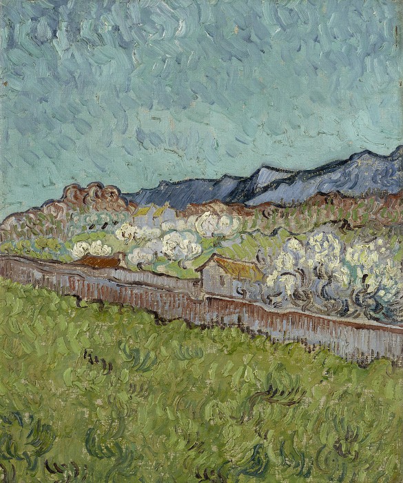 文森特·梵高（Vincent van Gogh） –阿尔卑斯山的景色油画