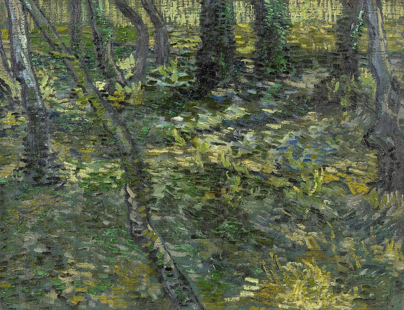文森特·梵高（Vincent van Gogh） –灌木丛和常春藤油画