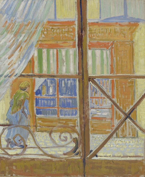 文森特·梵高（Vincent van Gogh） –从窗口看到的猪肉店油画