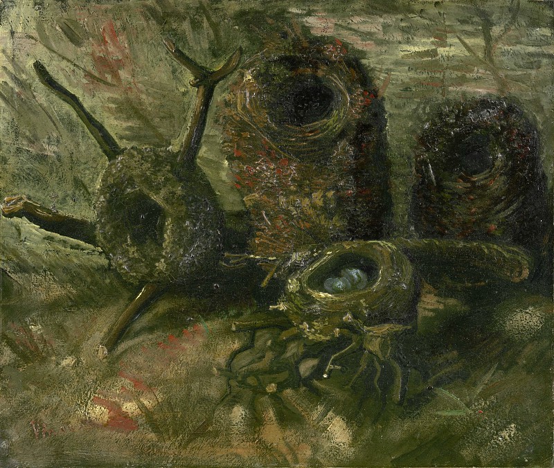 文森特·梵高（Vincent van Gogh） –鸟巢高清油画下载