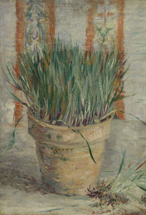 文森特·梵高（Vincent van Gogh） –细香葱花盆油画