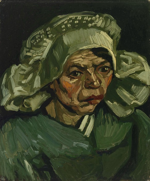 文森特·梵高（Vincent van Gogh） –女人头，1885年油画
