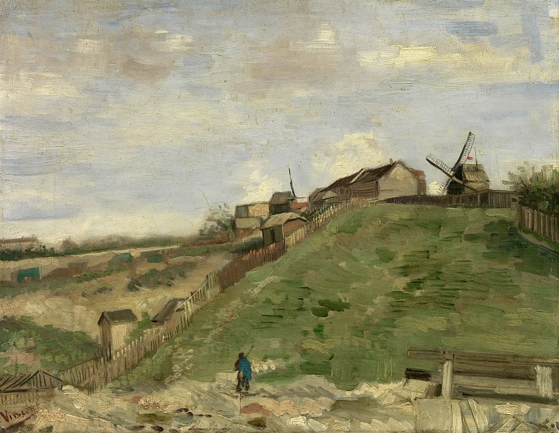 文森特·梵高（Vincent van Gogh） –蒙马特山，采石场油画
