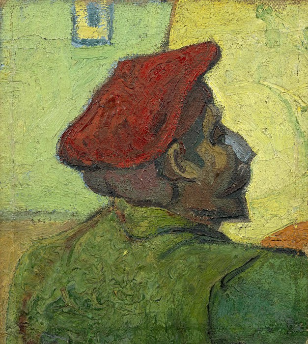 文森特·梵高( Vincent Van Gogh) -保罗·高更(Paul Gauguin)(戴红色贝雷帽的男人)油画