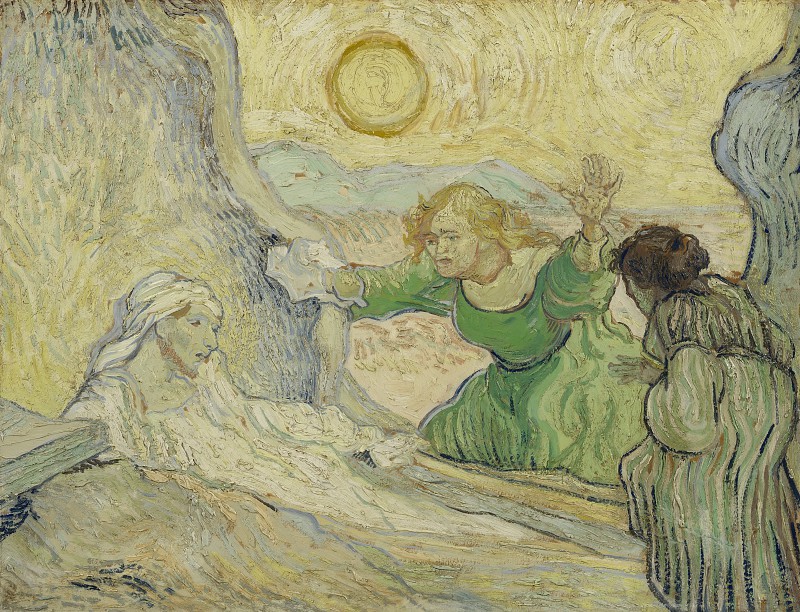 文森特·梵高（Vincent van Gogh） –拉撒路的复活（伦勃朗之后）油画