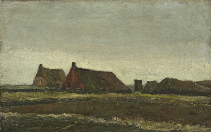 文森特·梵高（Vincent van Gogh） –乡村小屋油画