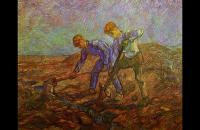 文森特·梵高 –1889年，挖土的两个农民